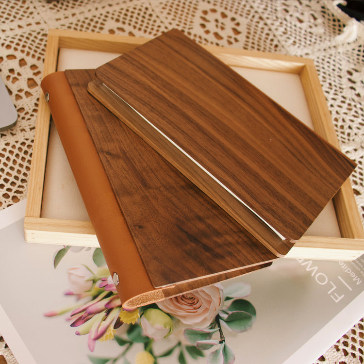 Walnut Loose-leaf Journal With Detachable