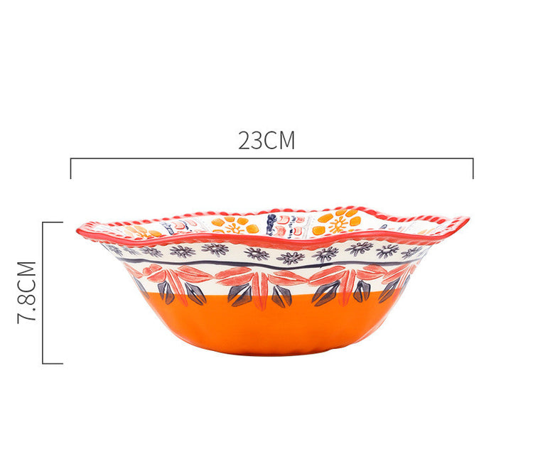 Retro Hand Drawn Dishes Home Rice Bowls