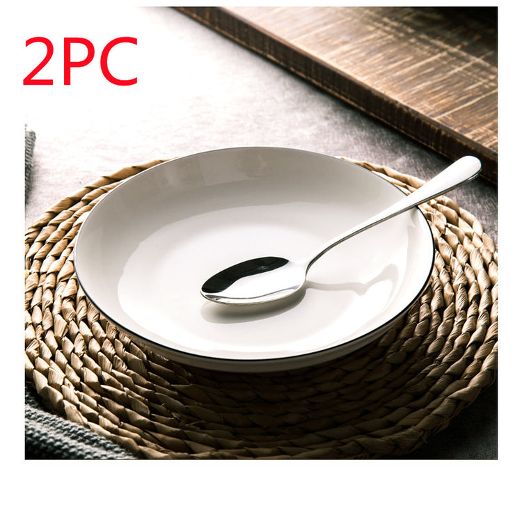 White Ceramic Creative Western Food Plate