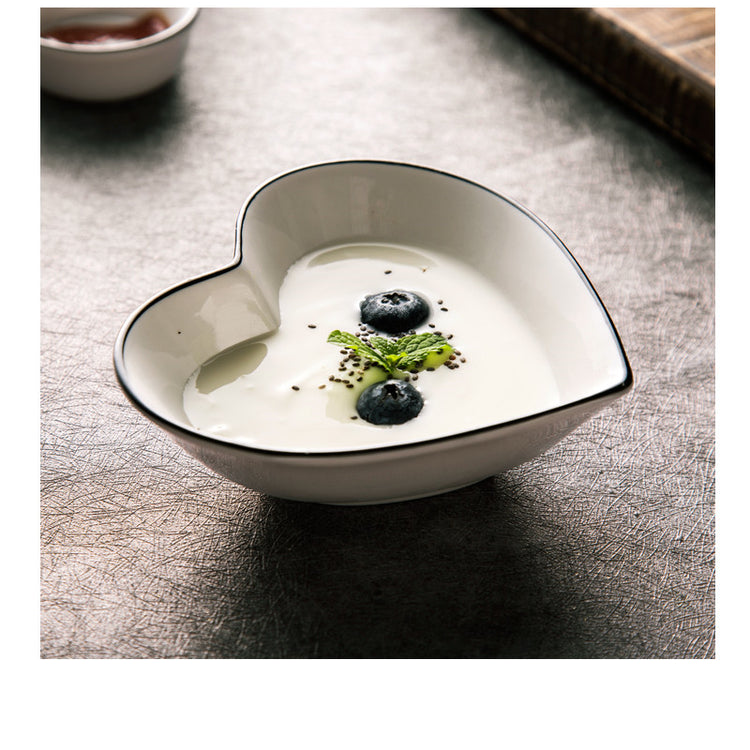 White Ceramic Creative Western Food Plate