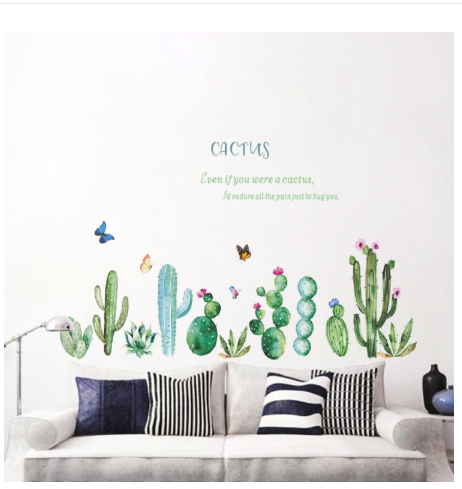 Cactus wall sticker