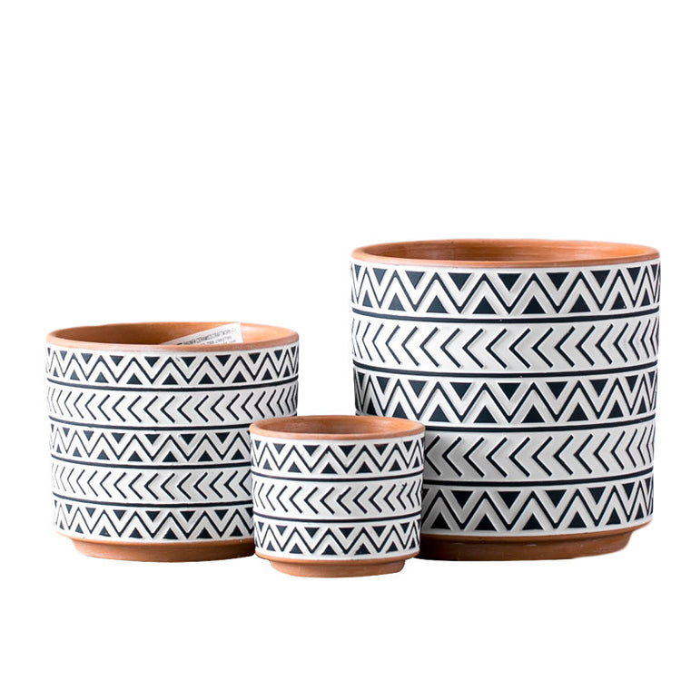 Ceramic  Flower Pots Nordic Style Geometric Flower Pots