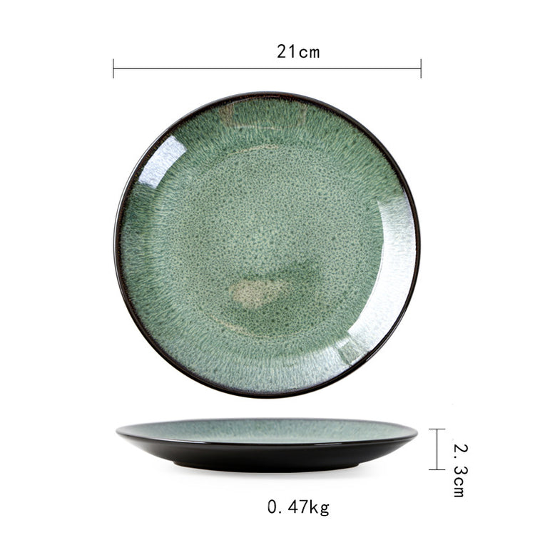 Creative Ceramic Kiln Changes Plate Bowl Tableware