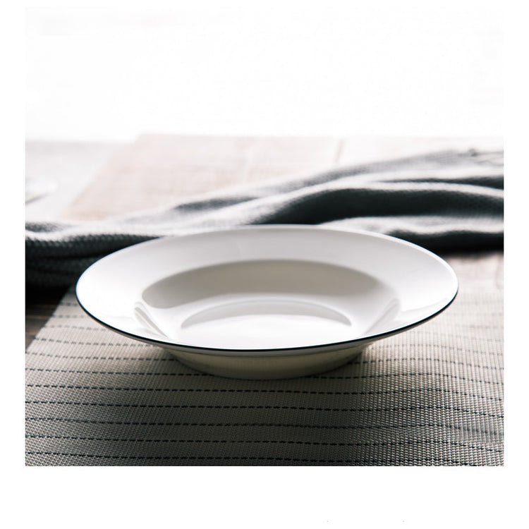 White Ceramic Creative Western Food Plate