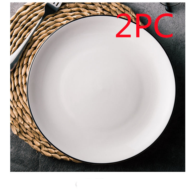 White Ceramic Creative Western Food Plate