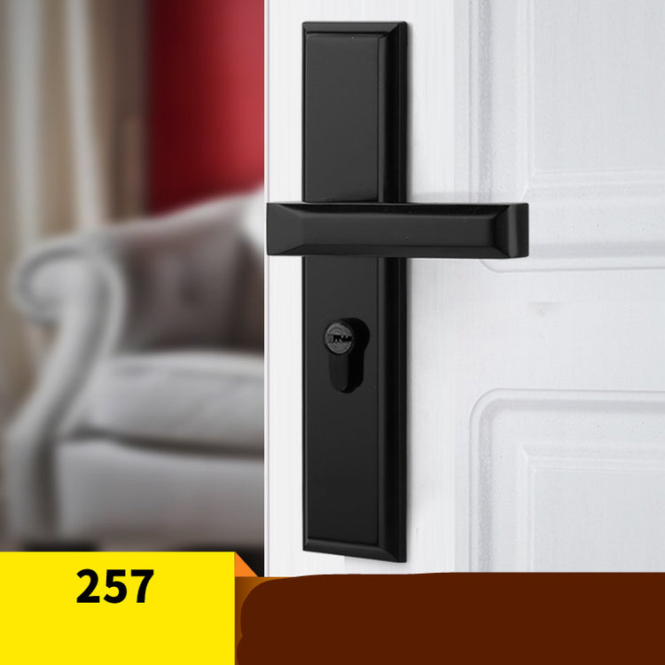 American Black Bathroom Solid Wood Door Handle