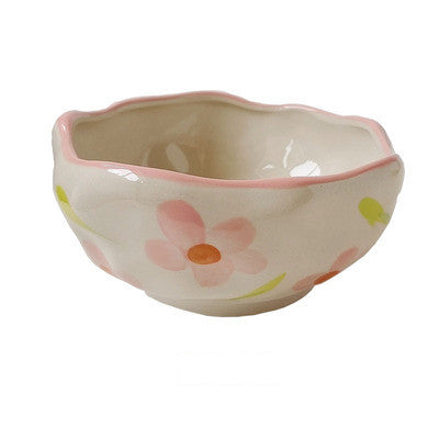 Home Creative Hand Kneading Irregular Ceramic Bowl