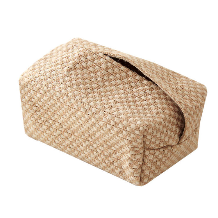 Fabric Tissue Box Cotton Linen Napkin Box Chinese Style Tissue Bag Tea Table Coffee Table Tea Room Decoration New Chinese Style Tissue Box