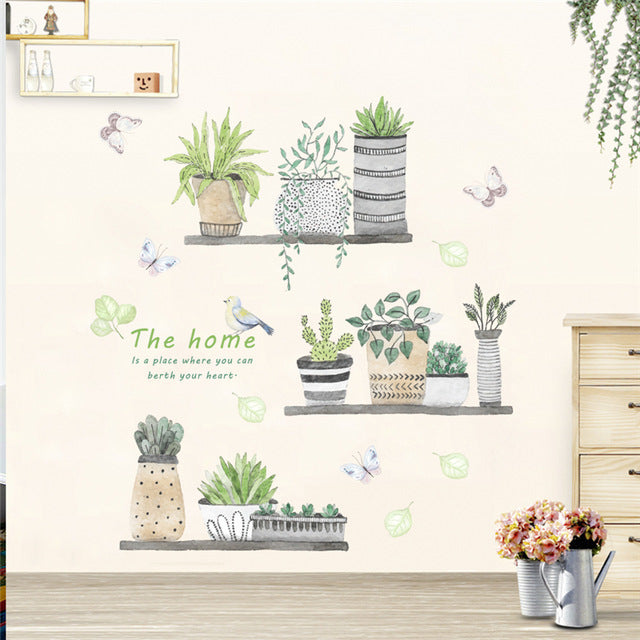 Cactus wall sticker