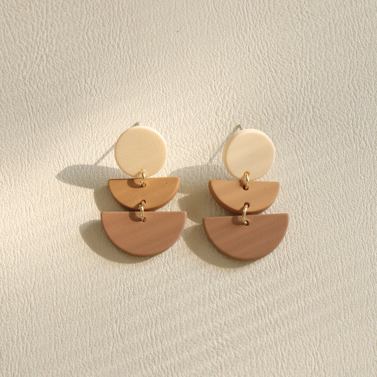 Simple Girl Exaggerated Long Three-dimensional Clay Acrylic Earrings