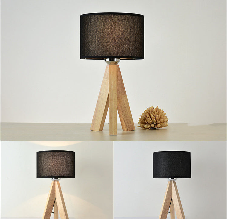 Wooden Bedroom Bedside Decoration Small Table Lamp