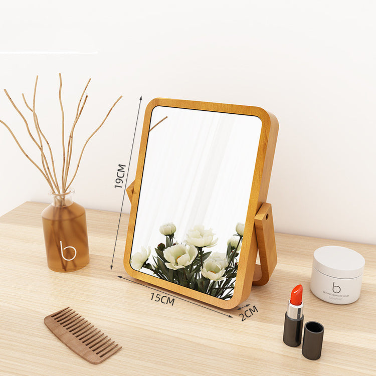 Vertical Wooden Dormitory Without Lamp Makeup Mirror