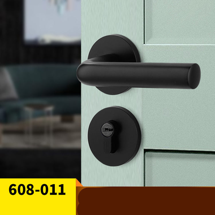 American Black Bathroom Solid Wood Door Handle