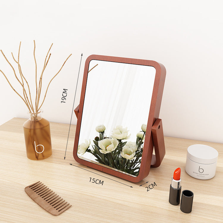 Vertical Wooden Dormitory Without Lamp Makeup Mirror