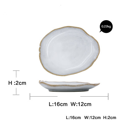 Irregular ceramic tableware