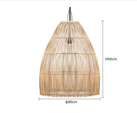 Art Japanese Zen Rattan Chandelier