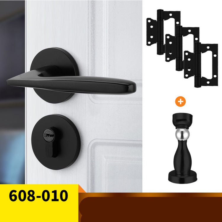 American Black Bathroom Solid Wood Door Handle