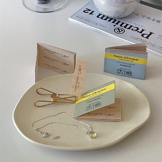 Off-White Natural Irregular Dinner Jewelry Plate