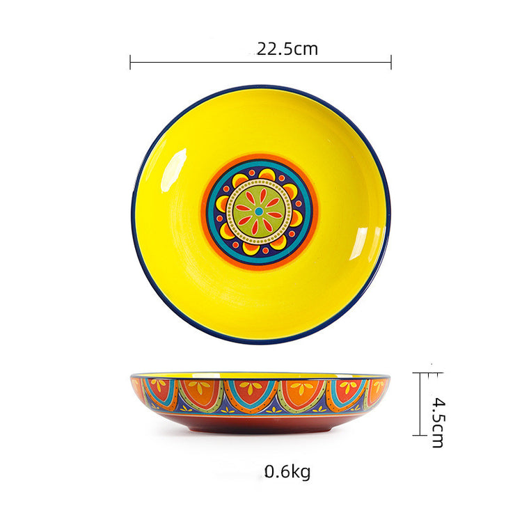 Ceramic Salad Pots And Bowls Hand-painted Western Dishes