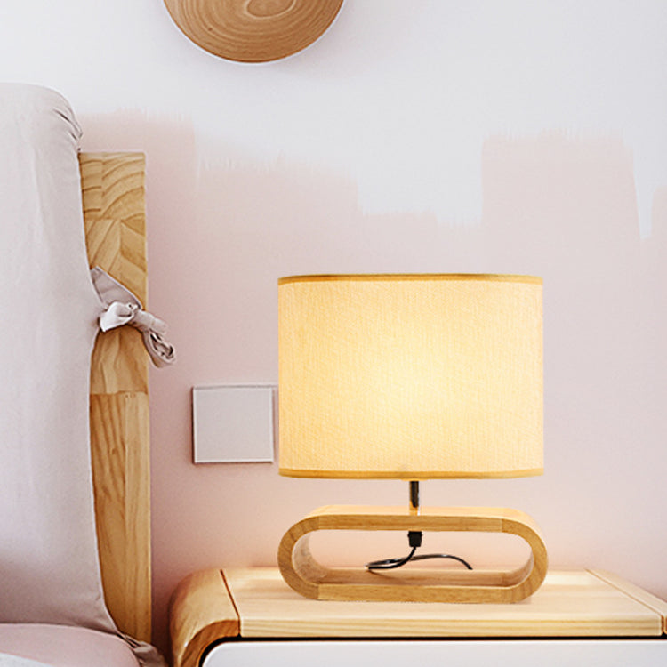 Simple Wooden Table Bedroom Bedside Lamp