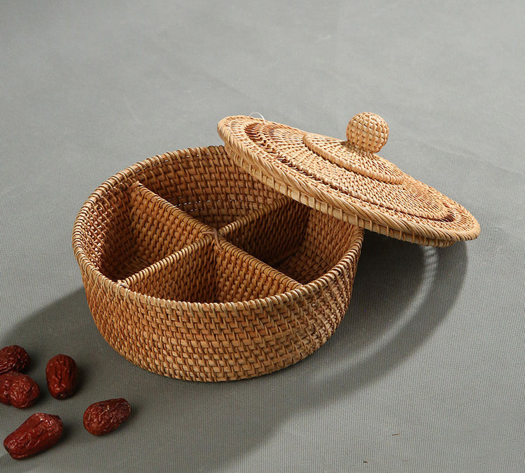 Rattan Storage With Multiple Compartments