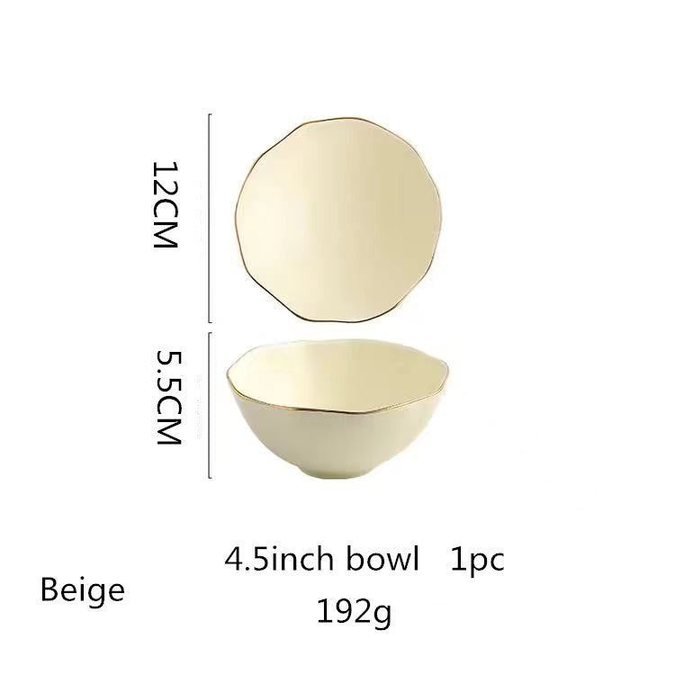 Rice Bowl Plate, Vegetable Plate, Dessert Plate, Large Soup Bowl