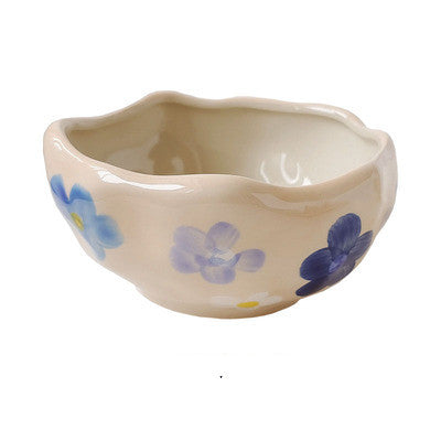 Home Creative Hand Kneading Irregular Ceramic Bowl