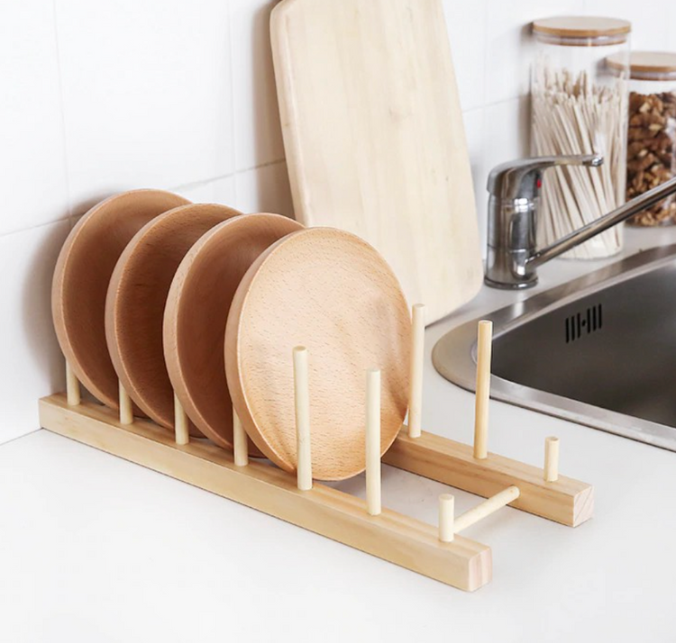 Bamboo Plate Organiser