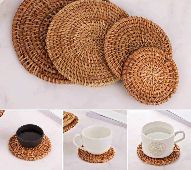 Handmade rattan coaster