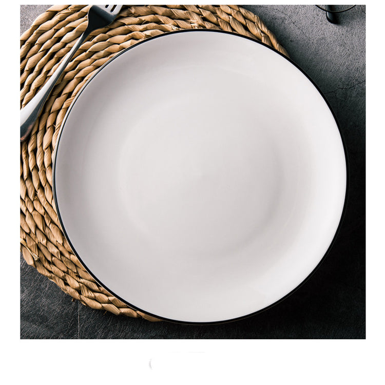 White Ceramic Creative Western Food Plate