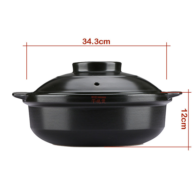 Flame High Temperature Resistant Dry Pot Ceramic Pot Pan Health Pot Pan