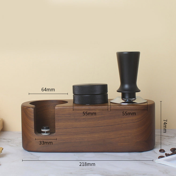 Household Simple Wooden Coffee Powder Seat Set