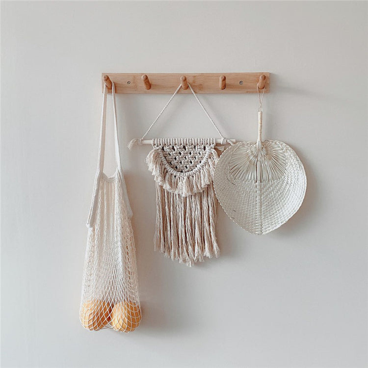 Wooden Simple Clothes Rack Bamboo Wood