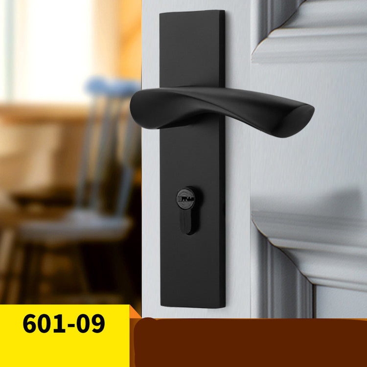 American Black Bathroom Solid Wood Door Handle