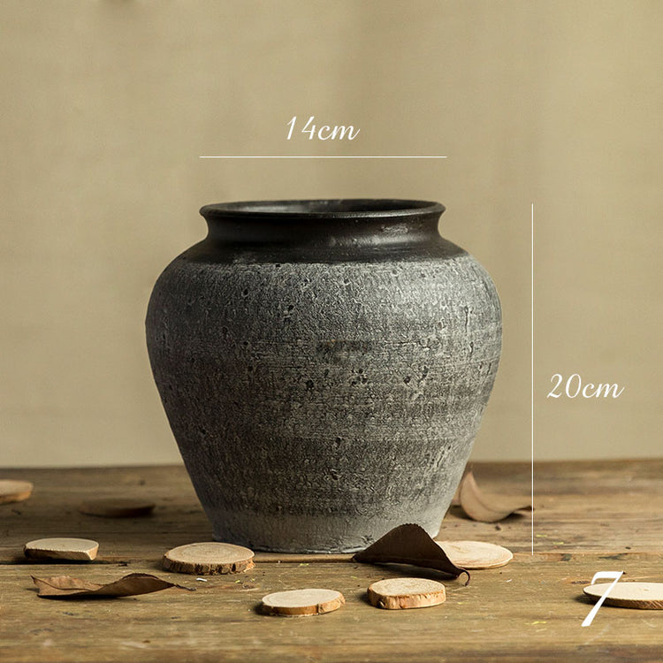 Stoneware Clay Pot Vase Decoration Flower Pot Living Room