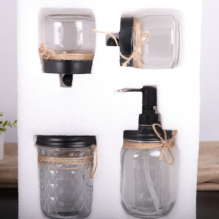 Bathroom Four-piece Press Type Toiletry And Hand Sanitizer Bottle Set