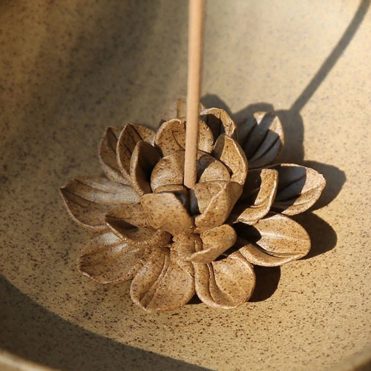 Coarse Clay Disk Incense Inserted Ceramic Ornaments