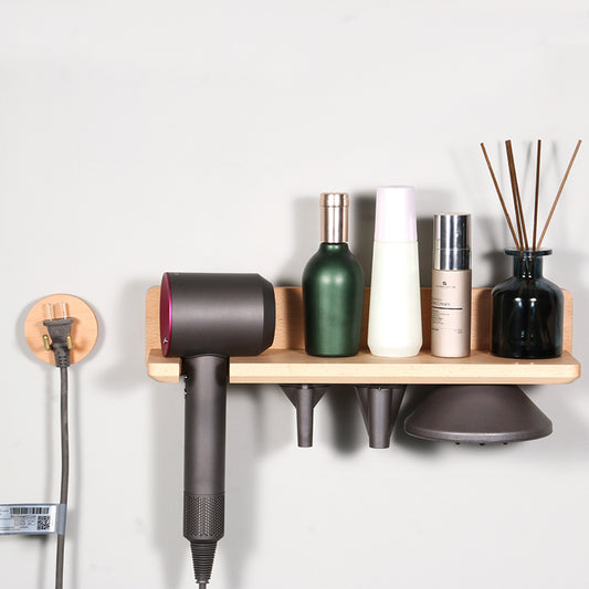 Solid Wood Bathroom Bathroom Without Punching Storage Rack