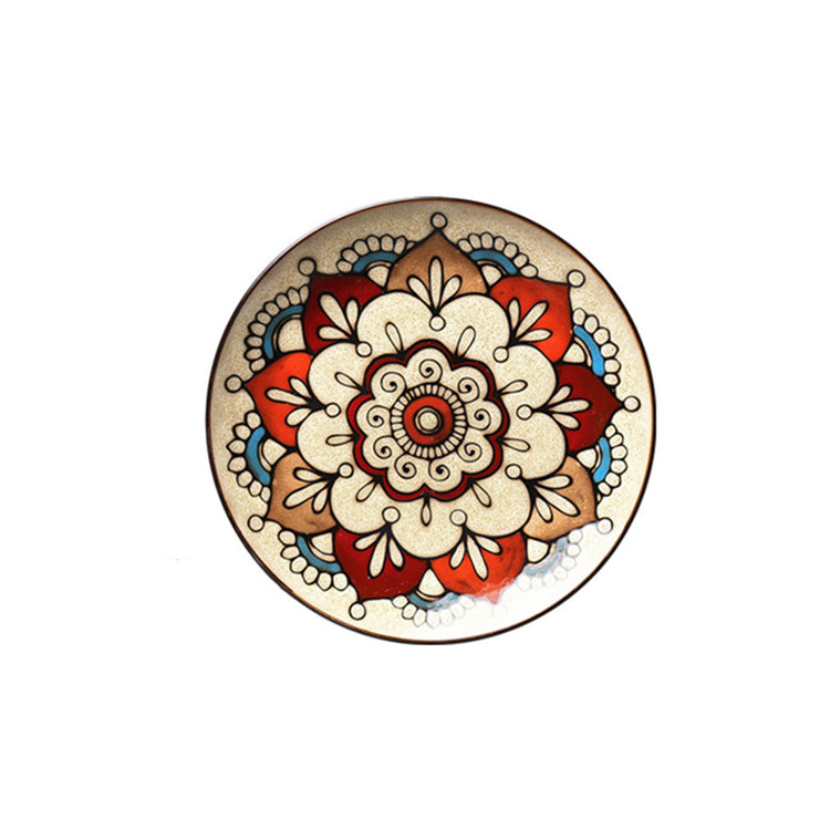 Ceramic Plate Household Tableware Round Flat