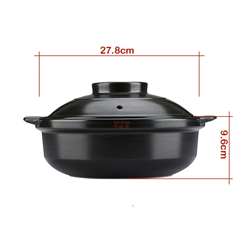 Flame High Temperature Resistant Dry Pot Ceramic Pot Pan Health Pot Pan