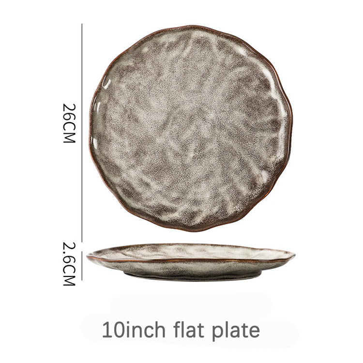 Japanese Stone Tableware Old-fashioned Porcelain Stoneware Dishes