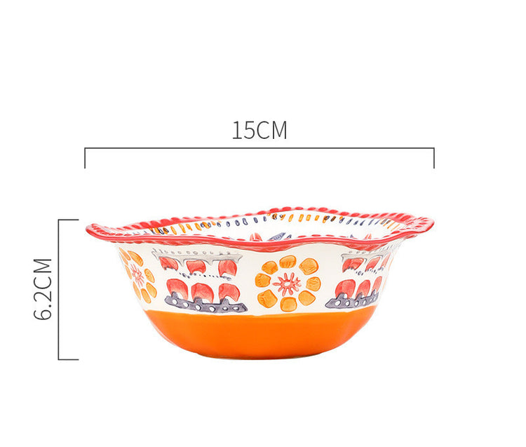 Retro Hand Drawn Dishes Home Rice Bowls