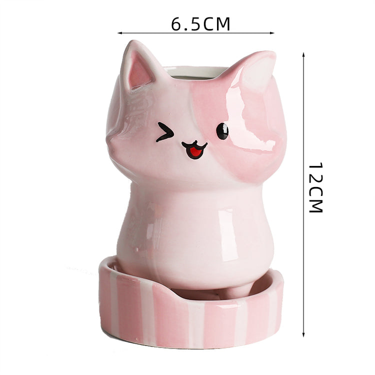 Creative Personality Cute Small Ceramic Flowerpot