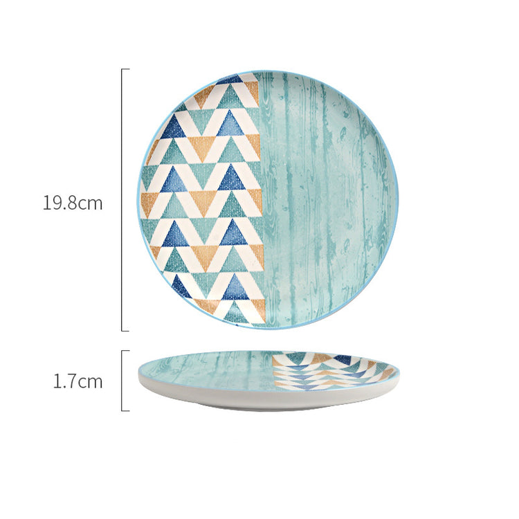 Nordic Ins Style Geometric Ceramic Dishes And Tableware