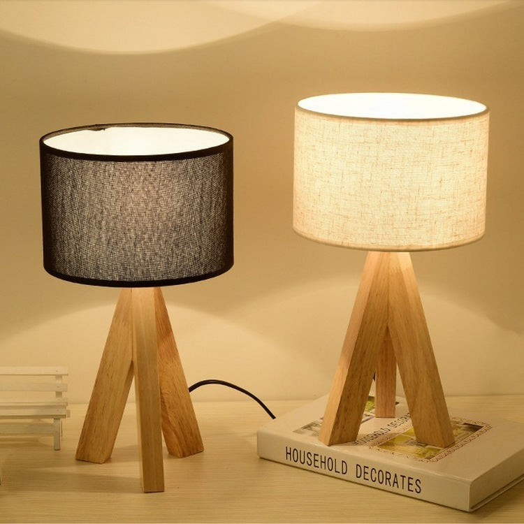 Wooden Bedroom Bedside Decoration Small Table Lamp