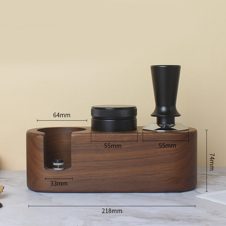 Household Simple Wooden Coffee Powder Seat Set