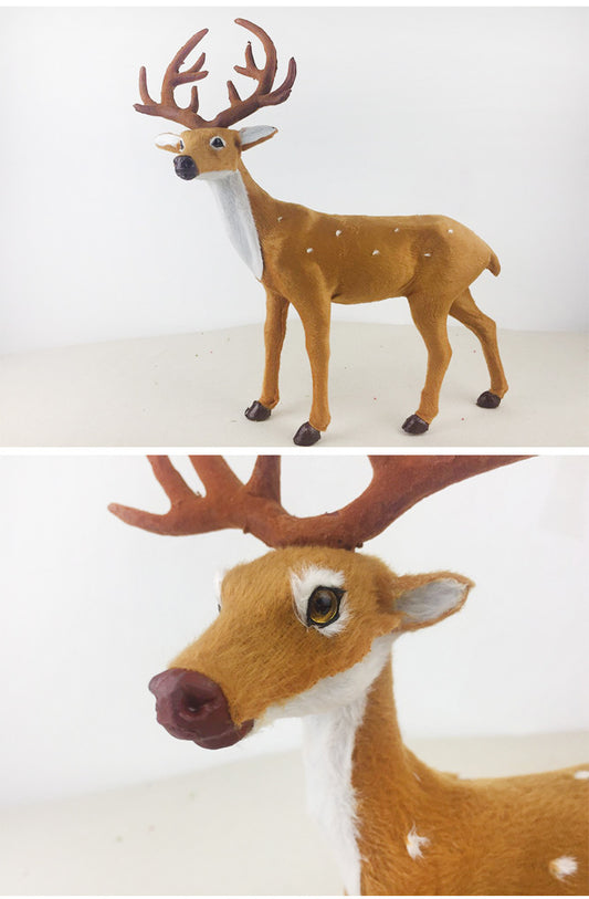 Christmas deer simulation elk Christmas window layout props desktop ornaments deer Christmas decorations