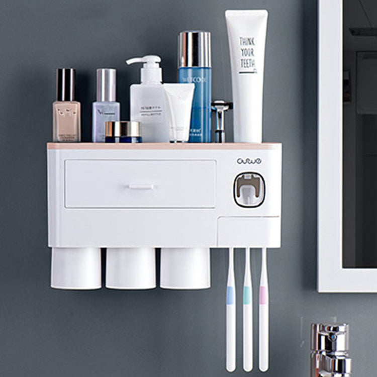 Toothbrush Rack Brush Bathroom Punch-Free Magnetic Toothbrush Holder