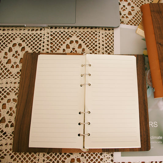 Walnut Loose-leaf Journal With Detachable