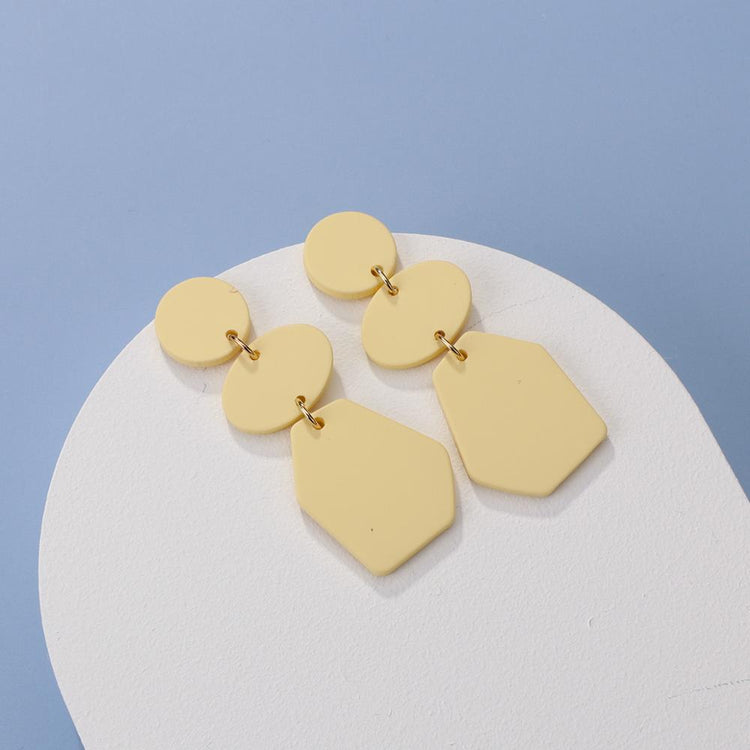 Cold Wind Creamy Rubber Paint Pottery Clay Earrings